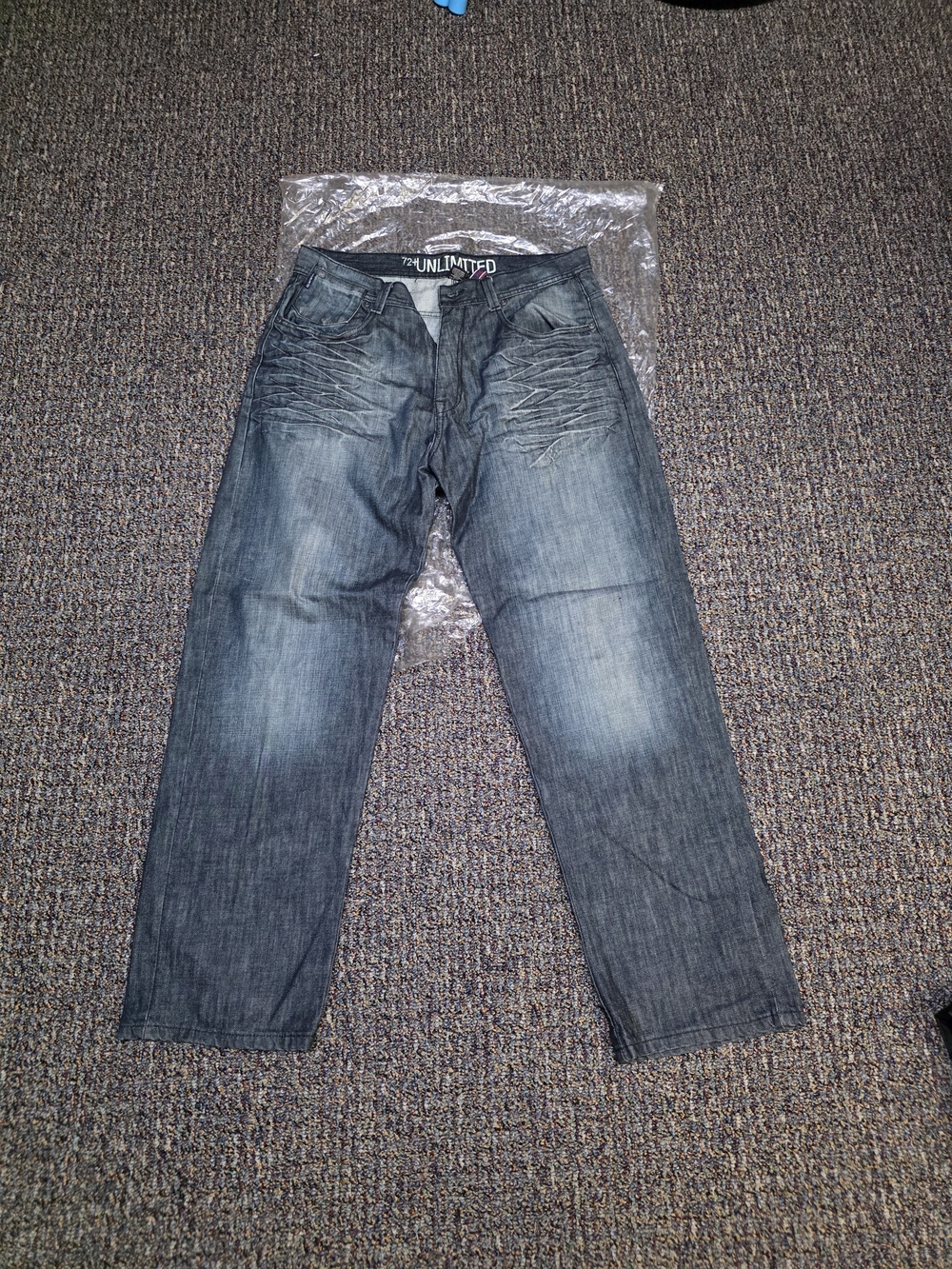 LRG Men’s Washed Blue Relaxed Jeans